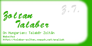 zoltan talaber business card